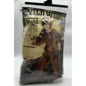 WILD WEST Child Frontierman Costume Size Medium Faux Suede Fringe